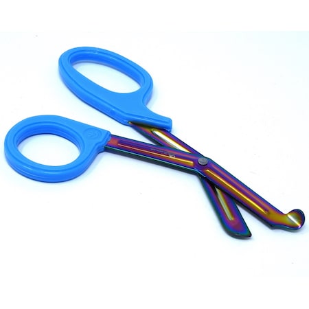 A2Z Scilab Sky Blue Handle with Fluoride Multi Color Blades Trauma Shears 7.25" A2Z-ZR178